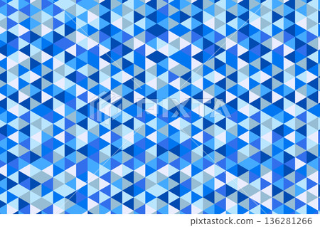 Polygonal rainbow mosaic background. Abstract low poly vector illustration. Triangular pattern in halftone style. Template geometric business design with triangle for poster, banner, card, flyer 136281266