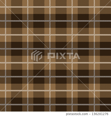 Black and brown Scotland textile seamless pattern. Fabric texture check tartan plaid. Abstract geometric background for cloth, fabric. Monochrome graphic repeating design. Modern squared ornament Black and brown Scotland textile seamless pattern. Fabric texture check tartan plaid. Abstract geometric background for cloth, fabric. Monochrome graphic repeating design. Modern squared ornament 136281276