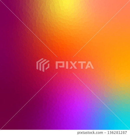 Polygonal rainbow mosaic background. Abstract low poly vector illustration. Triangular pattern in halftone style. Template geometric business design with triangle for poster, banner, card, flyer Polygonal rainbow mosaic background. Abstract low poly vector illustration. Triangular pattern in halftone style. Template geometric business design with triangle for poster, banner, card, flyer 136281287
