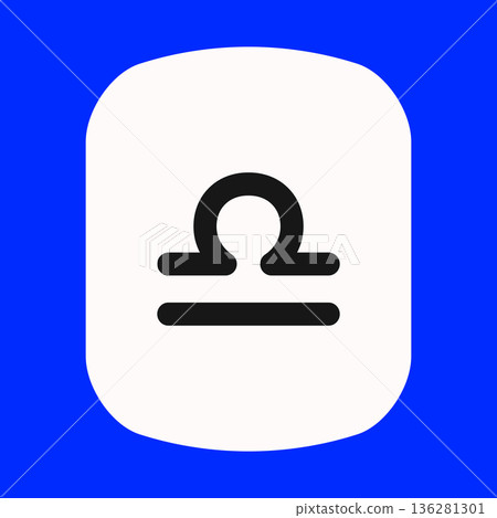 Zodiac horoscope. LIBRA astrological icon symbol. Stylized star sign esoteric. Simple line vector illustration Zodiac horoscope. LIBRA astrological icon symbol. Stylized star sign esoteric. Simple line vector illustration 136281301