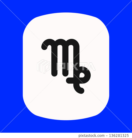 Zodiac horoscope. Virgo astrological icon symbol. Stylized star sign esoteric. Simple line vector illustration Zodiac horoscope. Virgo astrological icon symbol. Stylized star sign esoteric. Simple line vector illustration 136281325