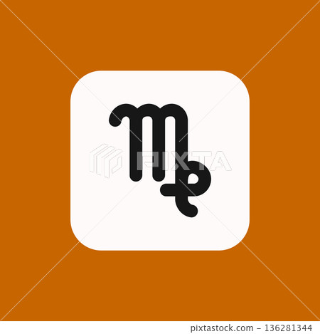 Zodiac horoscope. Virgo astrological icon symbol. Stylized star sign esoteric. Simple line vector illustration Zodiac horoscope. Virgo astrological icon symbol. Stylized star sign esoteric. Simple line vector illustration 136281344