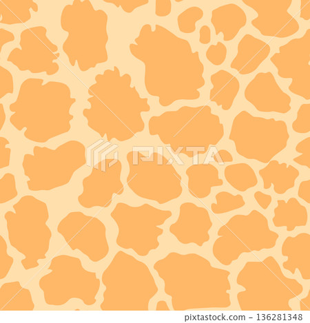 Abstract modern giraffe seamless pattern. Animals trendy background. Colorful decorative vector stock illustration for print, card, postcard, fabric, textile. Modern ornament of stylized skin 136281348