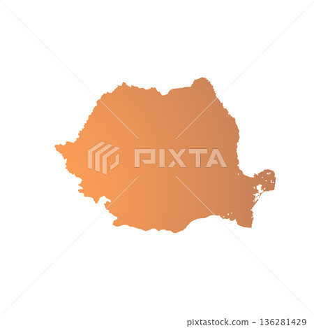 Map of Romania, sign silhouette. World Map Globe. Vector Illustration isolated on white background. Europe continent Map of Romania, sign silhouette. World Map Globe. Vector Illustration isolated on white background. Europe continent 136281429