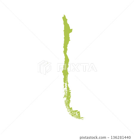 Map of Chile, sign silhouette. World Map Globe. Vector Illustration isolated on white background. South America continent Map of Chile, sign silhouette. World Map Globe. Vector Illustration isolated on white background. South America continent 136281440