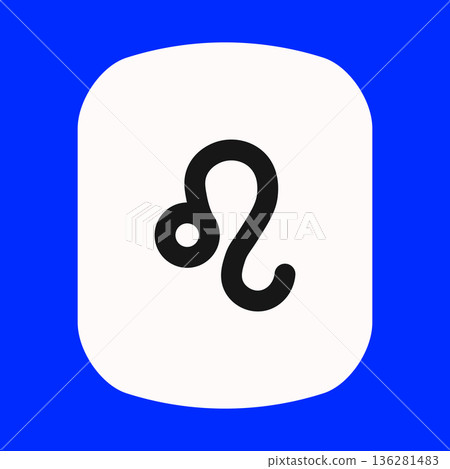 Zodiac horoscope. Leo astrological icon symbol. Stylized star sign esoteric. Simple line vector illustration Zodiac horoscope. Leo astrological icon symbol. Stylized star sign esoteric. Simple line vector illustration 136281483