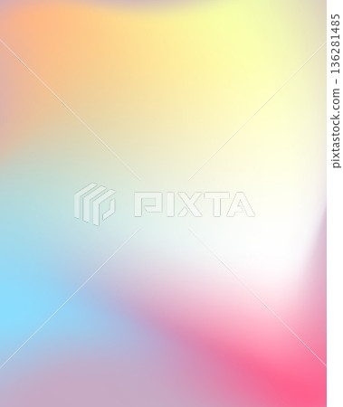 Trendy abstract rainbow blurred background. Smooth gradient vector illustration for web, template, posters, card, banner. Pastel colors mesh pattern 136281485