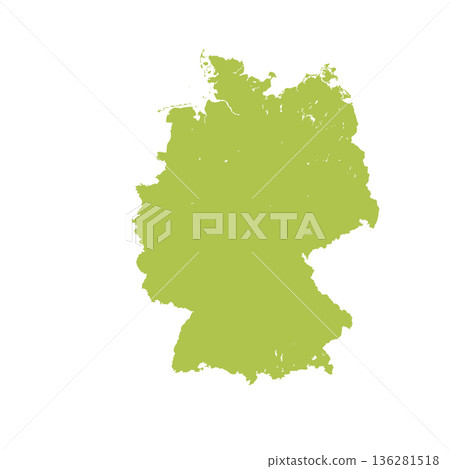 Map of Germany, sign silhouette. World Map Globe. Vector Illustration isolated on white background. Europe continent Map of Germany, sign silhouette. World Map Globe. Vector Illustration isolated on white background. Europe continent 136281518