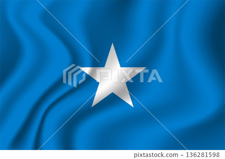 Flag of Somalia. Somali national symbol in official colors. Template icon. Vector background 136281598