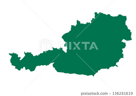 Map of Austria, sign silhouette. World Map Globe. Vector Illustration isolated on white background. Europe continent Map of Austria, sign silhouette. World Map Globe. Vector Illustration isolated on white background. Europe continent 136281619