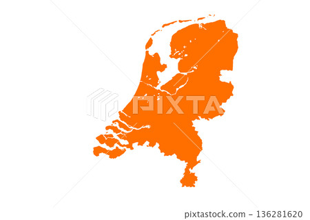 Map of Netherlands, sign silhouette. World Map Globe. Vector Illustration isolated on transparent background. Europe continent Map of Netherlands, sign silhouette. World Map Globe. Vector Illustration isolated on transparent background. Europe continent 136281620