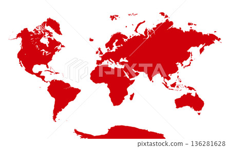 World Map, sign silhouette. World Map Globe. Vector Illustration isolated on transparent background World Map, sign silhouette. World Map Globe. Vector Illustration isolated on transparent background 136281628