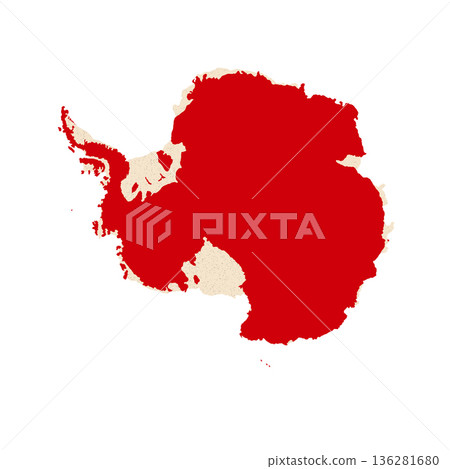 Map of Antarctica, sign silhouette. World Map Globe. Vector Illustration isolated on transparent background. Antarctic continent 136281680