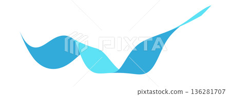Blue flat ribbons isolated on white background. Ribbon banner vector illustration. Holiday lace Blue flat ribbons isolated on white background. Ribbon banner vector illustration. Holiday lace 136281707