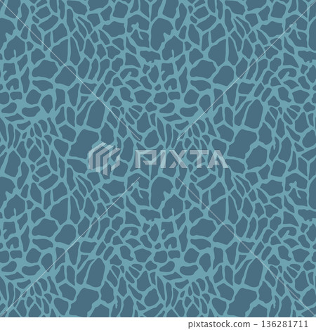 Abstract modern giraffe seamless pattern. Animals trendy background. Colorful decorative vector stock illustration for print, card, postcard, fabric, textile. Modern ornament of stylized skin 136281711