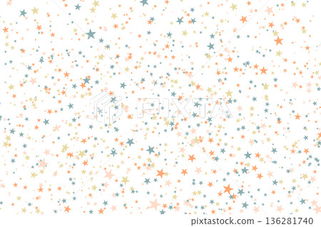 Color stars confetti background. Splash effect banner. Vector abstract illustration with blurred drops of rain for wallpaper, wrapping paper, backdrop, poster, card etc Color stars confetti background. Splash effect banner. Vector abstract illustration with blurred drops of rain for wallpaper, wrapping paper, backdrop, poster, card etc 136281740