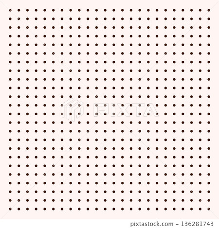 Graph paper. Printable dotted grid paper on white background. Geometric abstract dotted transparent illustration with dots for school, notebook, diary, notes, print. Realistic paper blank 136281743