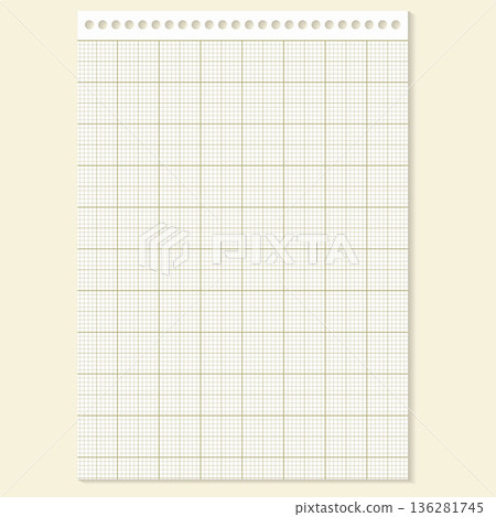 Millimeter graph paper grid. Abstract squared background. Geometric pattern for school, technical engineering line scale measurement. Lined blank for education isolated on transparent background 136281745