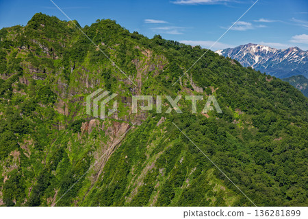Nishidake and the Hakuba mountain range in the Northern Alps as seen from Happo-Nira, Mt. Togakushi Nishidake and the Hakuba mountain range in the Northern Alps as seen from Happo-Nira, Mt. Togakushi 136281899