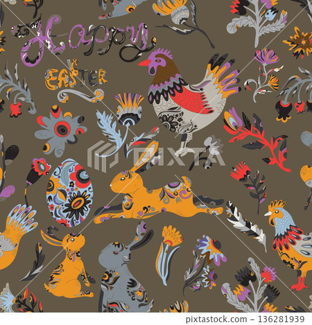 seamless pattern with birds seamless pattern with birds 136281939