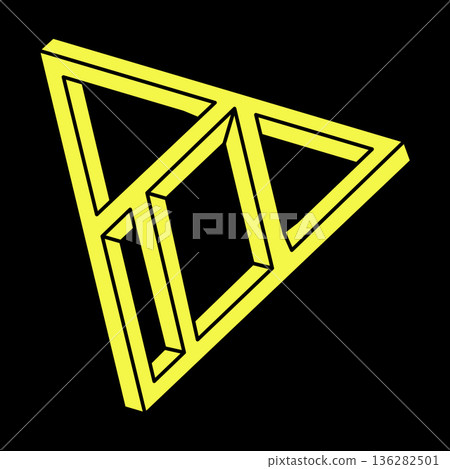 Optical illusion. Impossible shapes. Sacred geometry figures. Abstract eternal geometric object. Impossible endless outline. Optical art. Escher style. Optical illusion. Impossible shapes. Sacred geometry figures. Abstract eternal geometric object. Impossible endless outline. Optical art. Escher style. 136282501