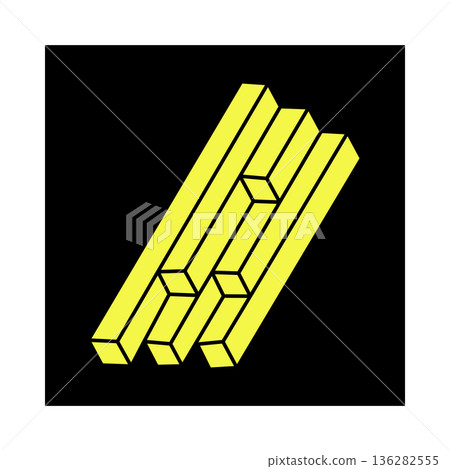 Optical illusion shapes. Optical art objects. Sacred geometry. Impossible figures. Escher paradox.  136282555