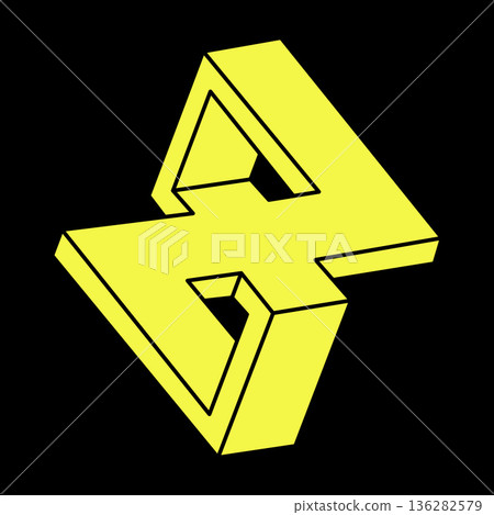 Optical illusion shapes. Impossible objects. Optical art figures. Geometry. Escher paradox. Optical illusion shapes. Impossible objects. Optical art figures. Geometry. Escher paradox. 136282579