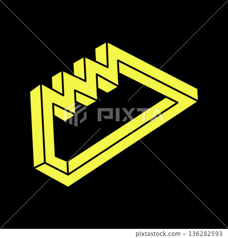 Optical illusion objects. Geometry. Escher style. Impossible figure. Line design. Impossible shapes. Optical art. Optical illusion objects. Geometry. Escher style. Impossible figure. Line design. Impossible shapes. Optical art. 136282593