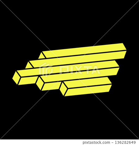 Optical illusion object. Escher paradox. Impossible shape logo design. Optical art. Sacred geometry figures. Optical illusion object. Escher paradox. Impossible shape logo design. Optical art. Sacred geometry figures. 136282649