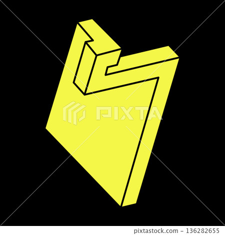 Optical illusion figure. Impossible shapes. Sacred geometry object. Optical art. Escher style. Optical illusion figure. Impossible shapes. Sacred geometry object. Optical art. Escher style. 136282655