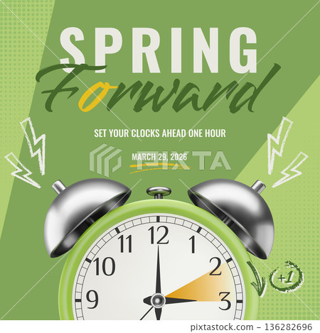 Daylight Saving Time 2026 illustration Daylight Saving Time 2026 illustration 136282696