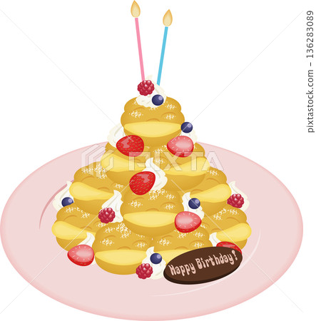 生日奶油泡芙塔 生日奶油泡芙塔 136283089