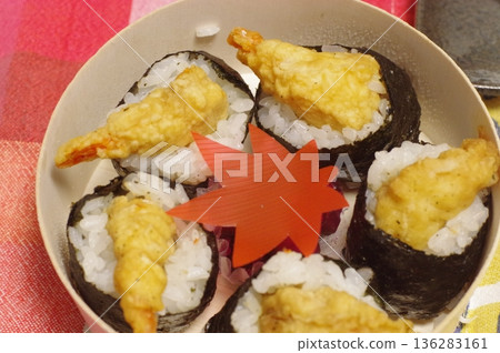 Delicious Nagoya-style Tenmusu rice balls, originating from Mie Prefecture 136283161
