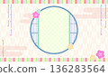 Japanese-style background frame material for the Spring Hinamatsuri (Girl's Day) (peach blossoms, round windows, arrow patterns, pastel colors) Japanese-style background frame material for the Spring Hinamatsuri (Girl's Day) (peach blossoms, round windows, arrow patterns, pastel colors) 136283564