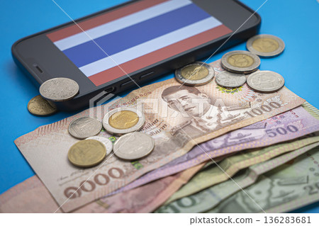 Thai currency Thai baht 136283681