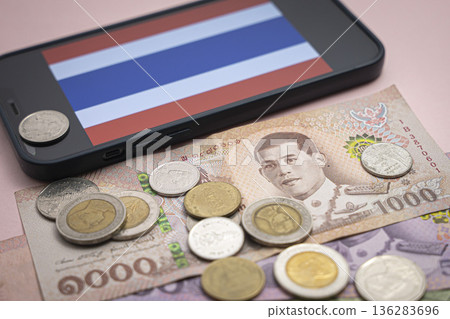 Thai currency Thai baht 136283696