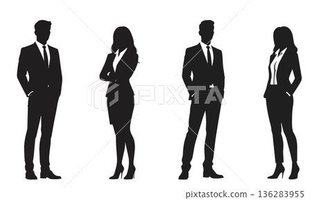 Silhouette [Businessman Woman] 136283955