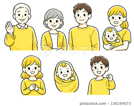 年輕家庭的插圖 年輕家庭的插圖 136284073