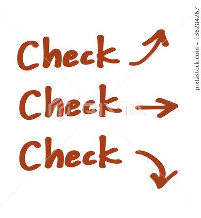 手繪方格和箭頭插圖集 136284267