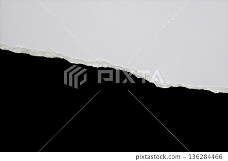 White ripped paper torn edges strips isolated on black background White ripped paper torn edges strips isolated on black background 136284466