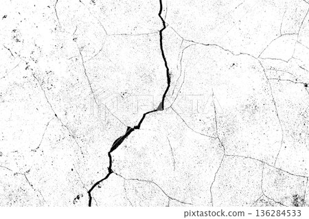 Abstract grunge cracked concrete wall distressed texture background 136284533