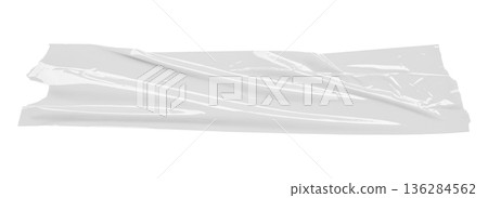 White adhesive plastic tape isolated on white background White adhesive plastic tape isolated on white background 136284562