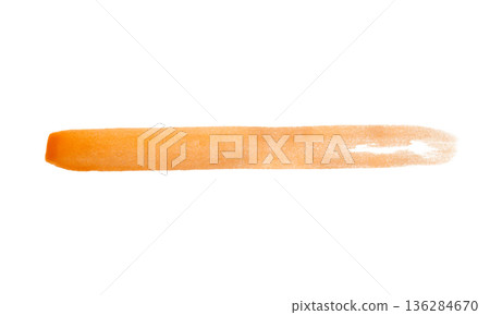 Orange brush stroke isolated on white background Orange brush stroke isolated on white background 136284670