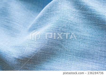 Old denim blue jeans fabric texture background close up 136284736