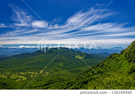 夏季從戶隱山脈眺望飯綱岳 夏季從戶隱山脈眺望飯綱岳 136284990