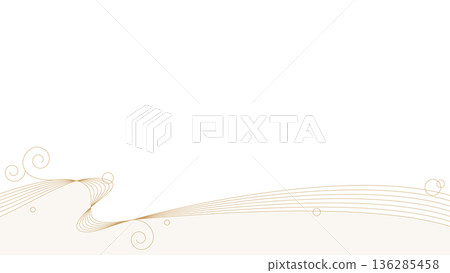 Simple design frame with curves, waves, background, 16:9 size Simple design frame with curves, waves, background, 16:9 size 136285458