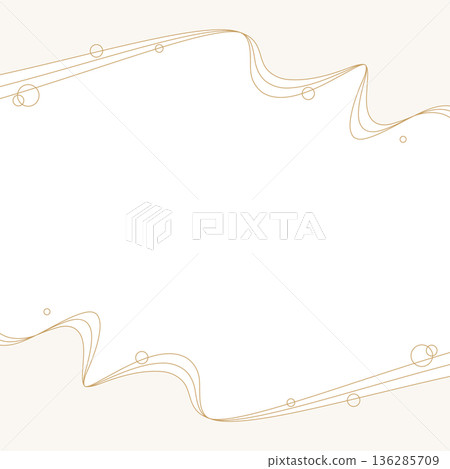 Simple design frame of curved lines, waves, background, square size Simple design frame of curved lines, waves, background, square size 136285709