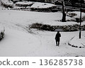 Snowy landscape in Tokyo 136285738