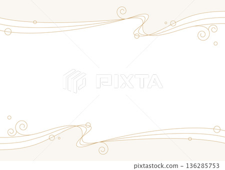 簡約設計框架，波浪，曲線背景 136285753
