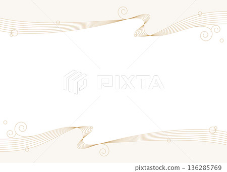 Simple design frame, wave, background of curved lines Simple design frame, wave, background of curved lines 136285769